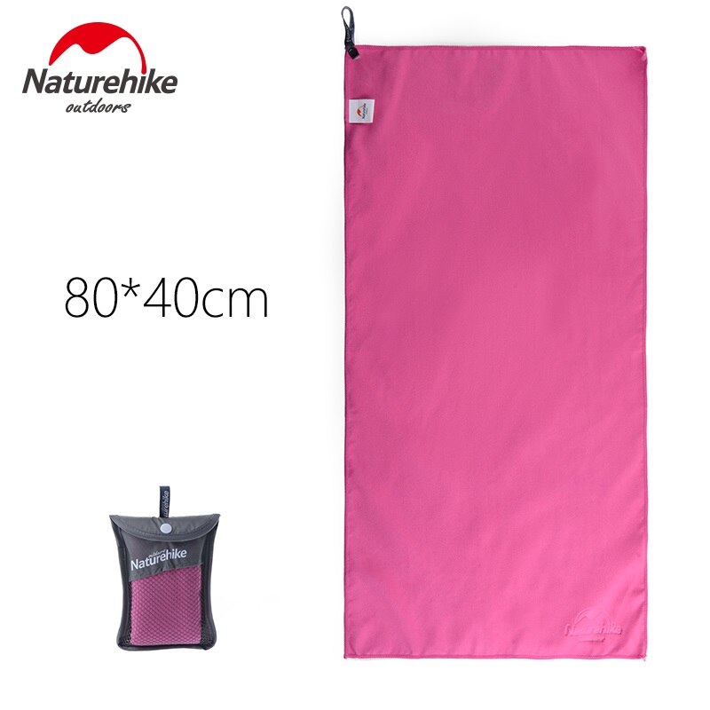 Naturehike Store travel towels microfiber anti-bacterial quick drying face bath towel for travel camping sports: Towel rose red