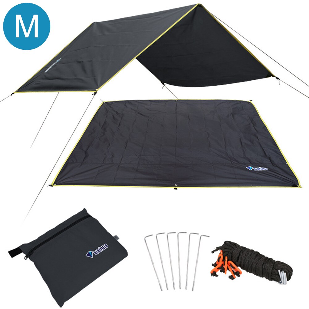 Awning Sun Shelter Beach Outdoor Camping Mat Blanket Garden Sun Awning Canopy Sunshade Hammock Rain Fly Tarp Waterproof Tent: G264068A