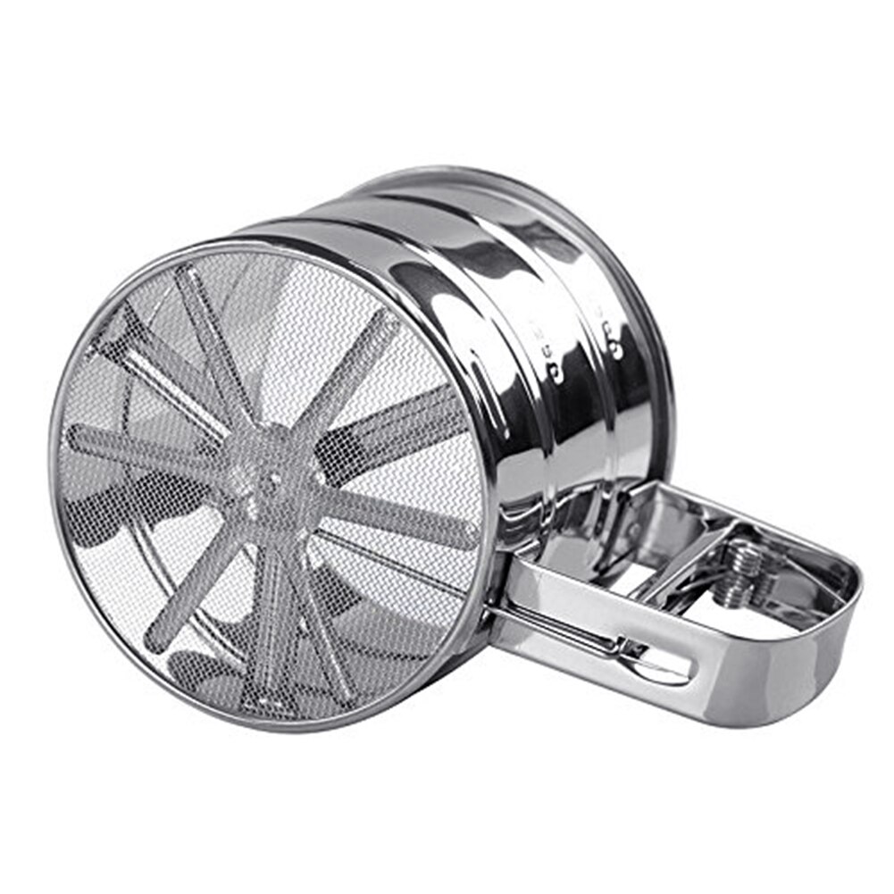 Stainless Steel Powder Flour Sieve Cup Mesh Strainer Baking Kitchen Gadget Tool Sieving Powder Handheld Mesh Strainer