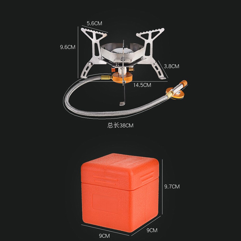 Camping Windbreak Burner Outdoor Portable Gas Stove Pot Grill Folding Burner Electronic Ignition Cooker Outdoor Cooking Camp: Default Title