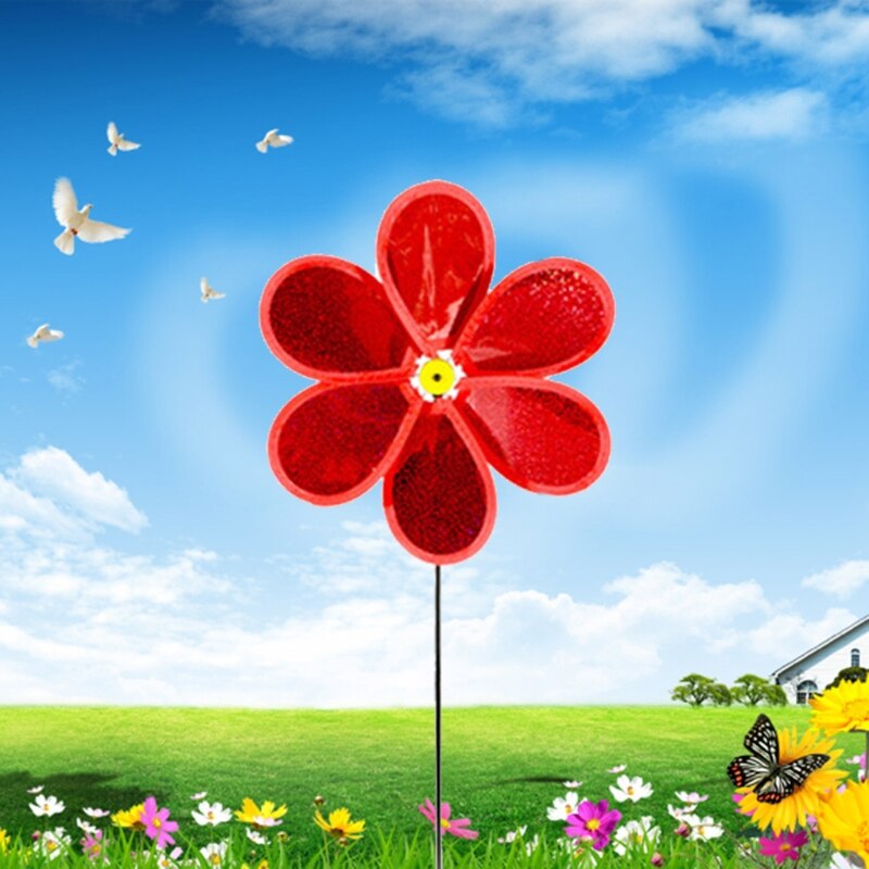 7Pcs Sequin Pinwheels Wind Spinner Tuin Party Pinwheel Wind Spinner Voor Tuin 87HA