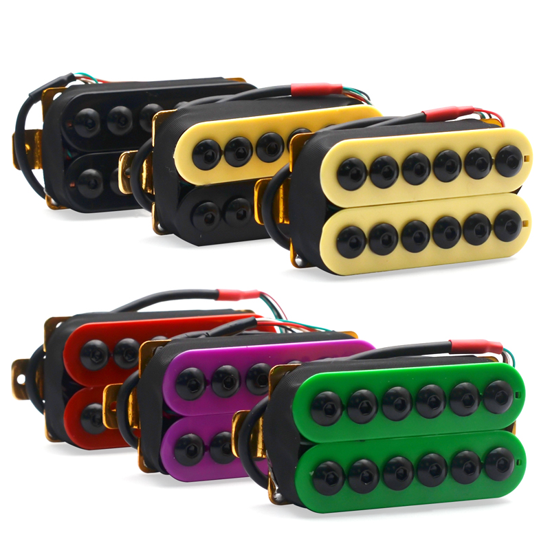Adjustable Metal Double Coil Electric Guitar Pickups Humbucker Punk Red
