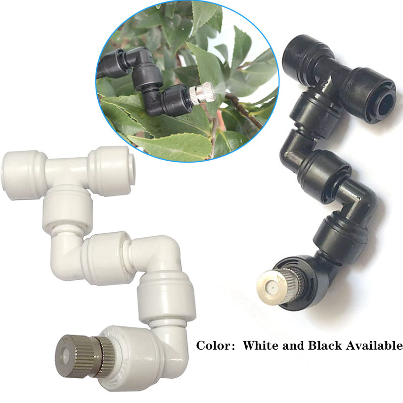 360 Adjustable Fogger Mist Sprinkler Atomizing Misting Nozzle Kit Spray Injector Brass Nozzle