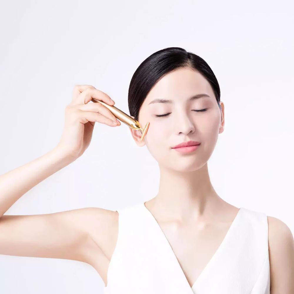 24K Gold Facial Massager Slimming Facial Skin Beauty Bar Pulse Firming Face Massage Lift Tightening Wrinkle Bar