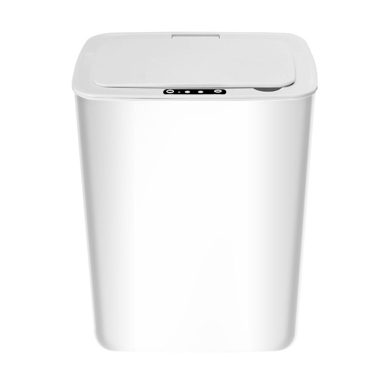 USB Automatic Sensor Dustbin Smart Sensor Trash Can Induction Waste Bin Eco-Friendly Dustbin Household Trash Bin-White