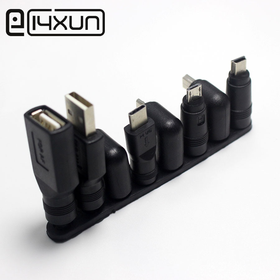 1set veelgebruikte USB set 5.5*2.1mm Vrouwelijke jack naar Mini/Micro/Type-C /USB 2.0 Stekker DC Power Connector Adapter