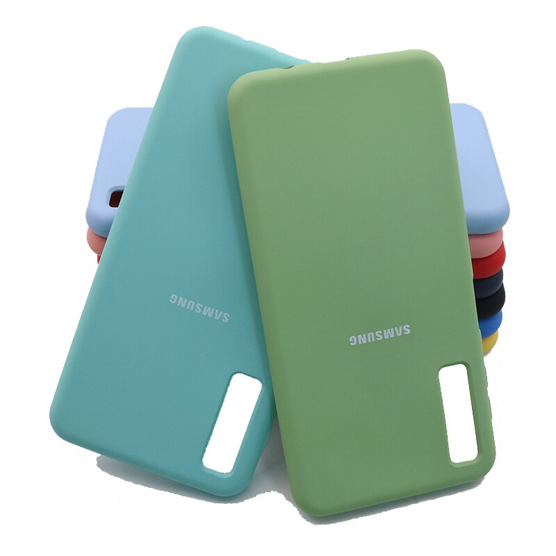 Original Samsung A7 A750 Liquid Silicone Soft Protection Back Case Soft TPU Cover For Galaxy A 7 A750F SM-A750F