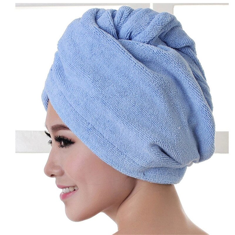 Super Absorbent Quick Dry Hair Towel/Microfiber Towel/Hair Towel Wrap for Women, / Turban For Drying Curly, Long & Thick Hair: Sky Blue
