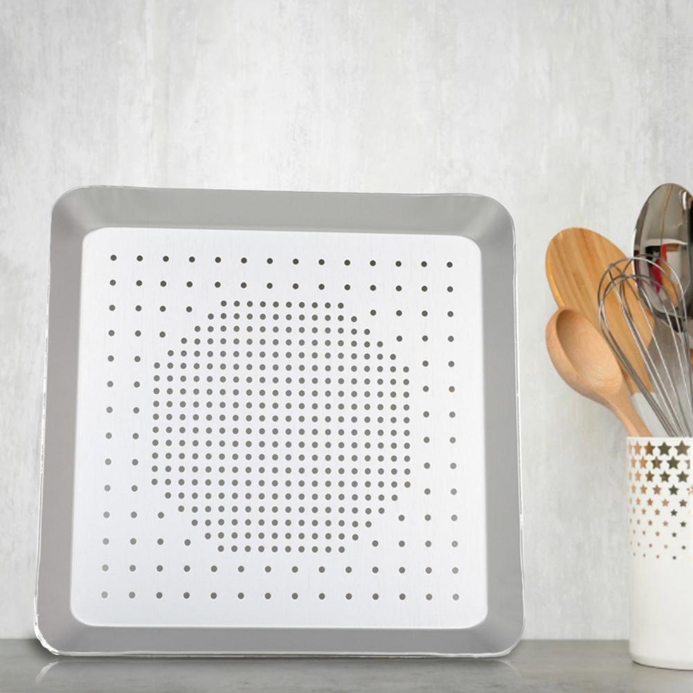 8/9/10/12/13/14/15/16 Inchs Square Pizza Pans Aluminium Alloy Tray Non-Stick Baking Tool Pizza Bakeware Mould Pan Kitchen Tools