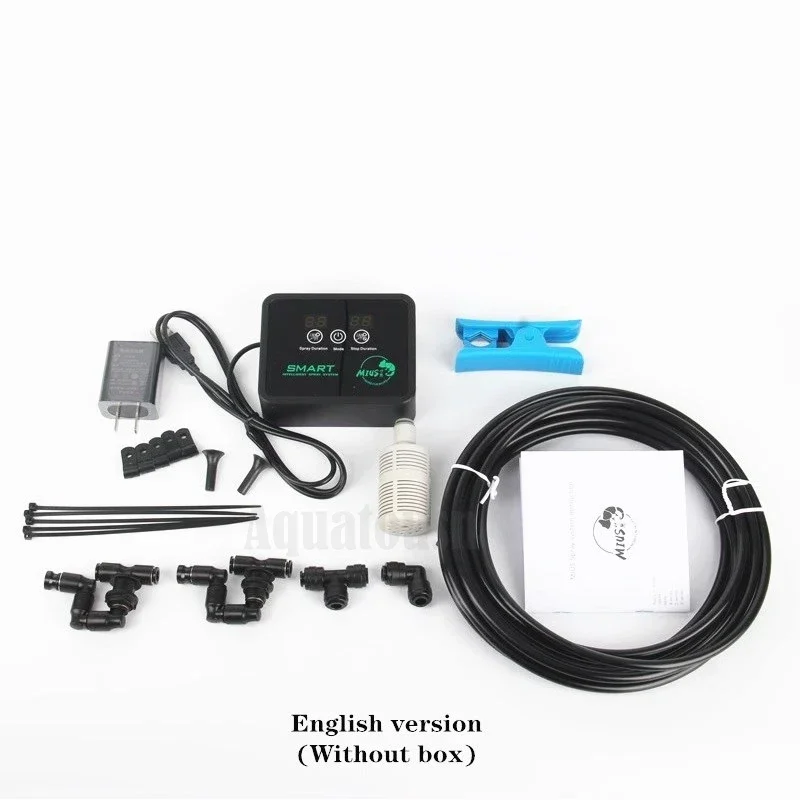 Reptil terrario niebla de pulverización Sistema de la selva tropical del tanque rociador niebla Kit con temporizador camaleón tanque humidificador con la pantalla táctil de Ajuste: without box
