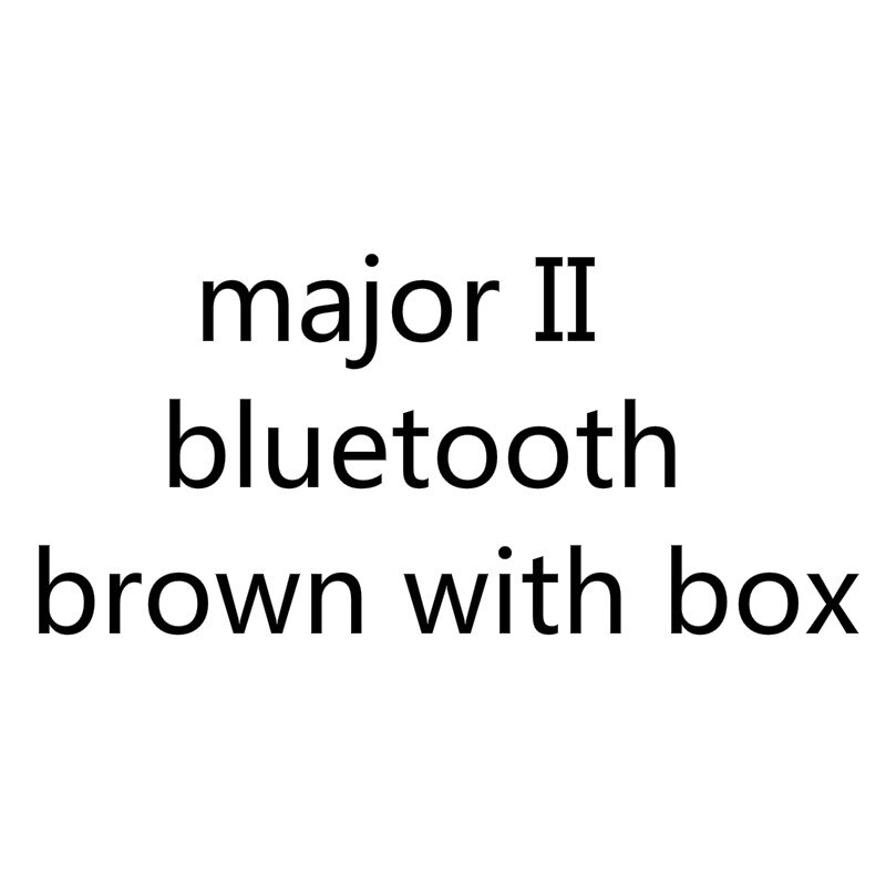 Major Ii Bluetooth Hoofdtelefoon Draadloze Koptelefoon 2nd Major Gaming Headsets Voor Telefoon Pc Als Hoofdtelefoon Goede: brown with box