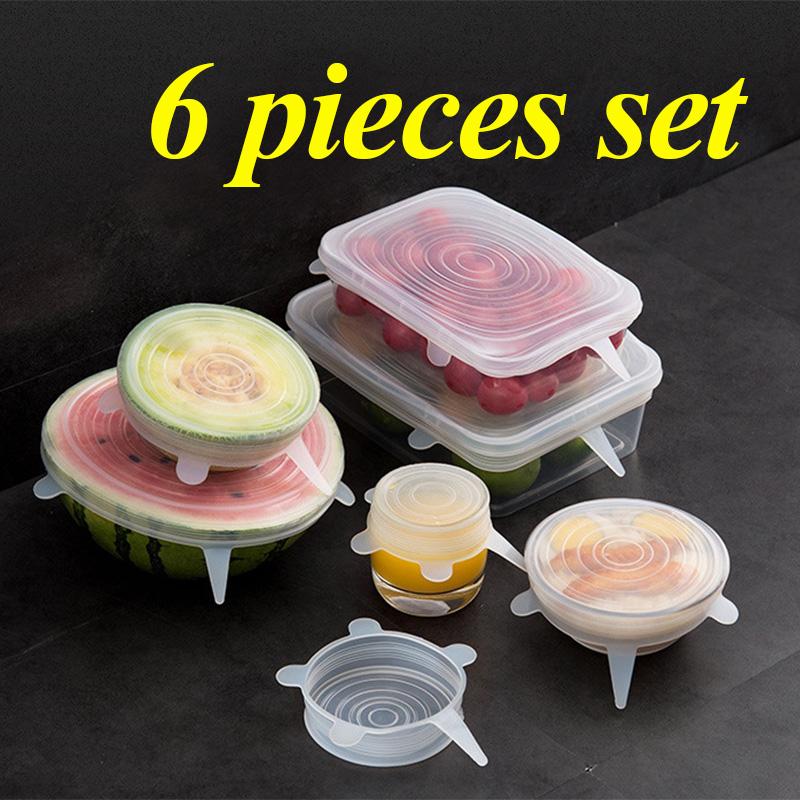 Silicone Stretch Lids Universal Lid Silicone Bowl Pot Lid Silicone Cover Pan Cooking Food Fresh Cover Microwave Cover