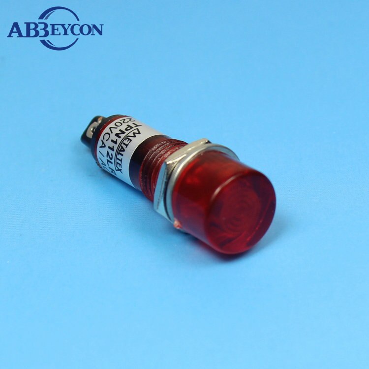 10mm red indicator light 10mm pilot light 220V 24V indicator light 220V 110V 12V/24V Panel Mounting Neon Indicator