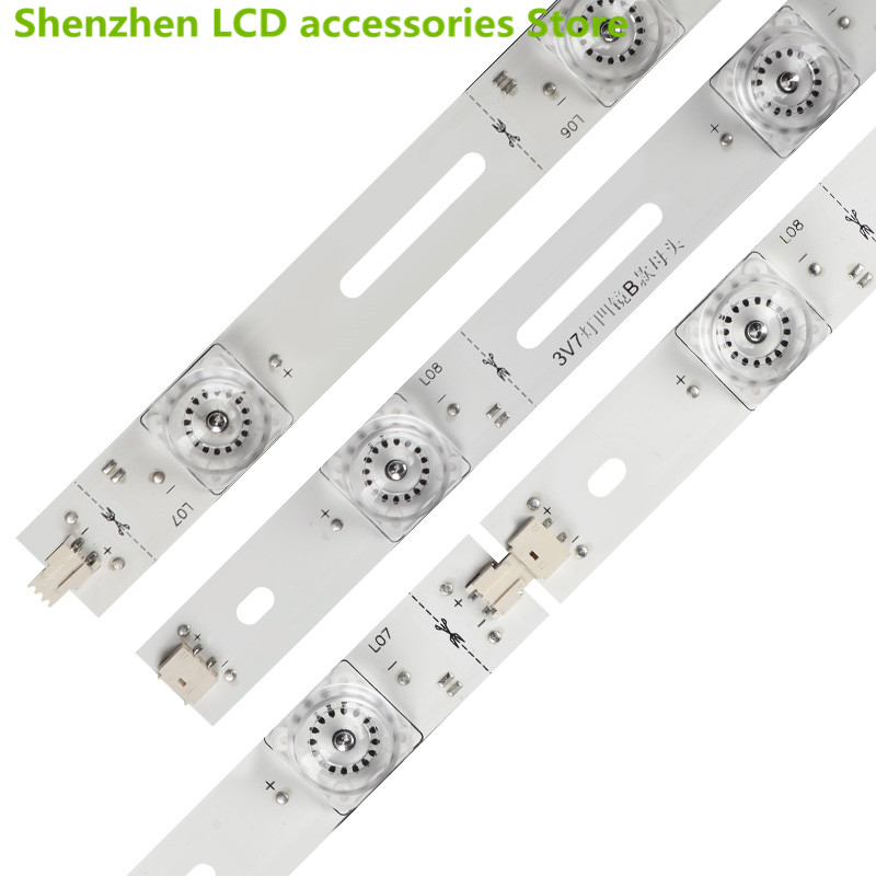 Barra de luz led universal para tv lcd, 32 polegadas, 55 polegadas, barra de luz de fundo universal ab, 2 peças = 580mm + b 585mm 100% novo