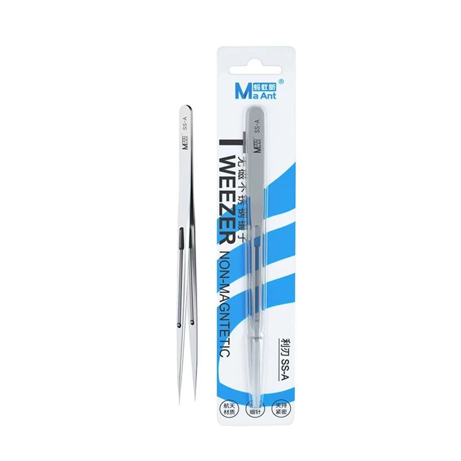 MaAnt SS-A SS-A1 Präzision Pinzette Hand Polnischen Nicht-Magnetische Edelstahl BGA IC Mikro Lözehn springen Draht Reparatur Pinzette