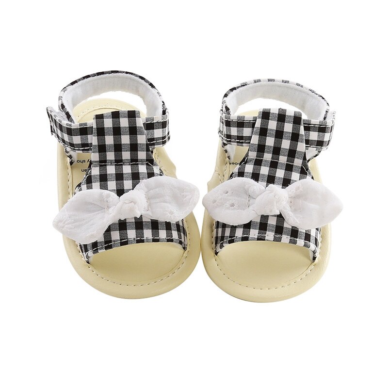 Pudcoco mais novo bebê menina pontos arco antiderrapante princesa berço sapatos sandálias de verão tamancos 0-18 m: A / 13