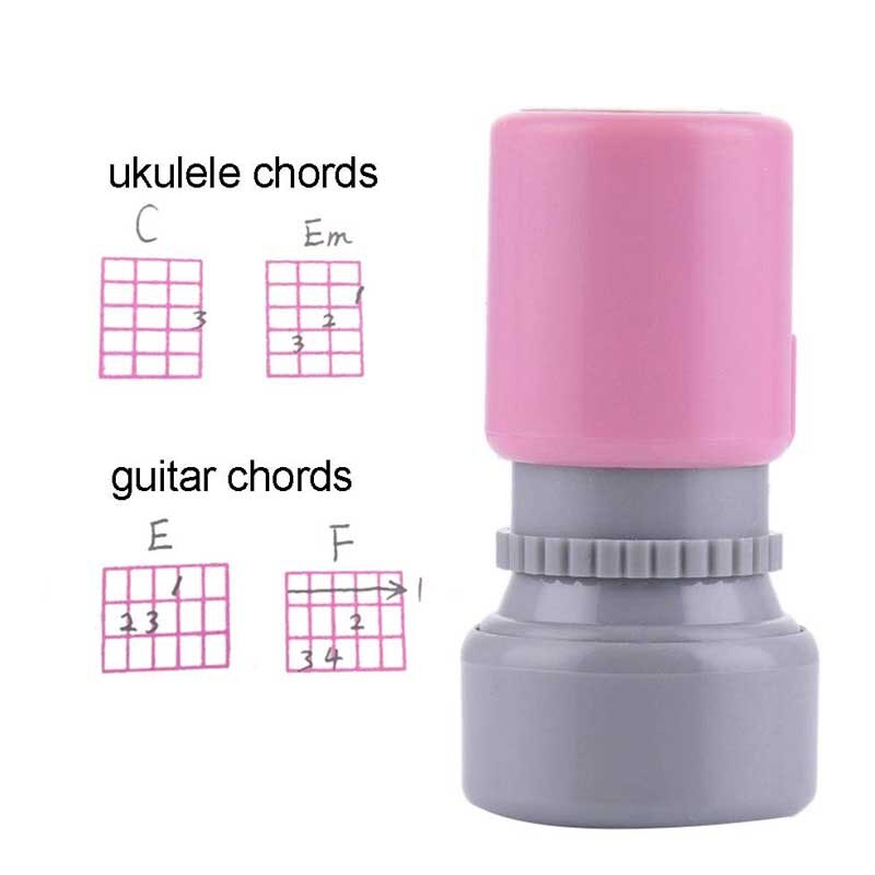 1Pcs Ukulele Gitaar Akkoord Seal Stempel Klassieke Akkoorden Print Signet Gitaar Accessoires Print Signet Siliconen Schrijven Akkoorden