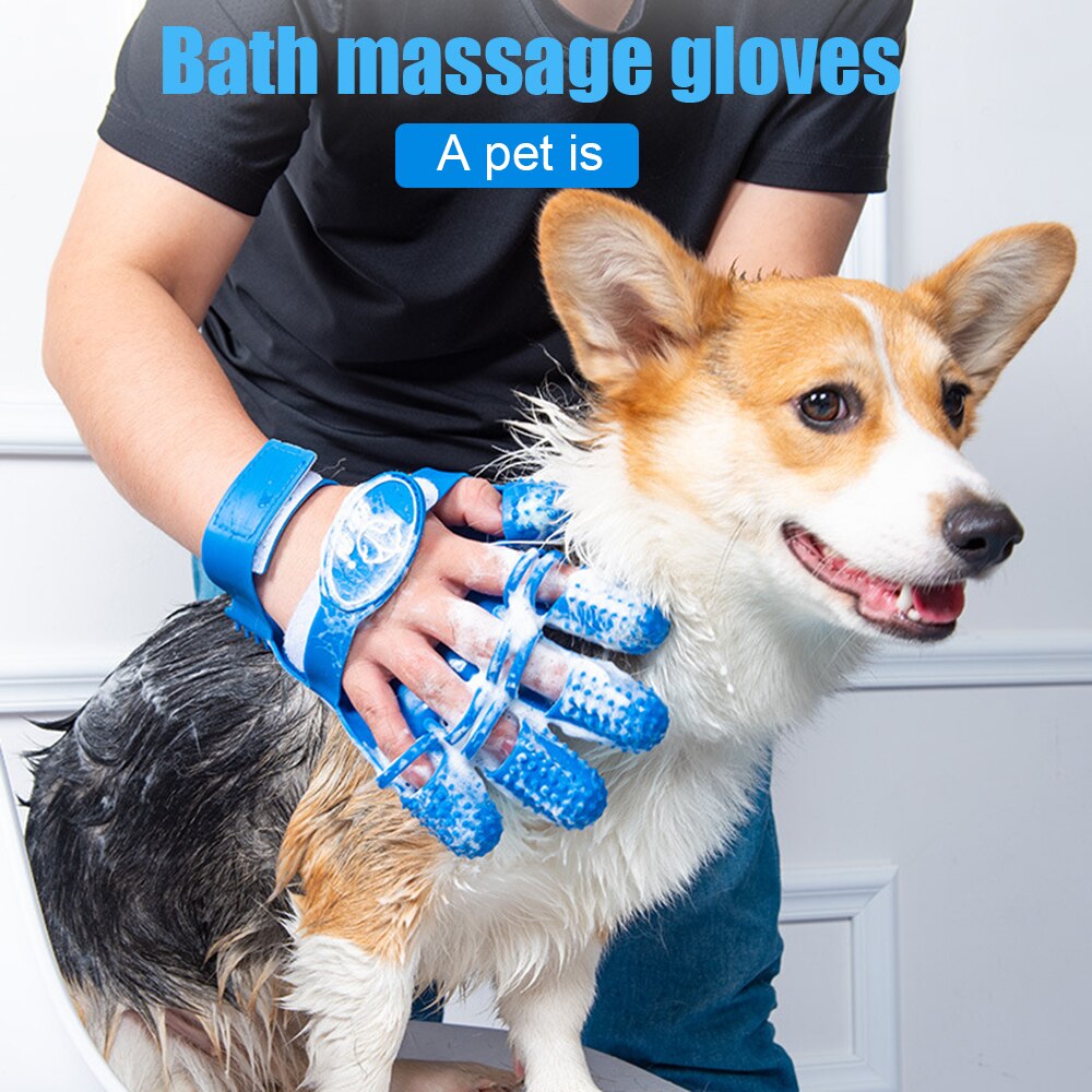 Verzorgingshandschoen voor honden en katten, siliconen massagebad, haarborstel, kattenhandschoenen, massagekam, reiniging, ontwarring, huisdieraccessoires