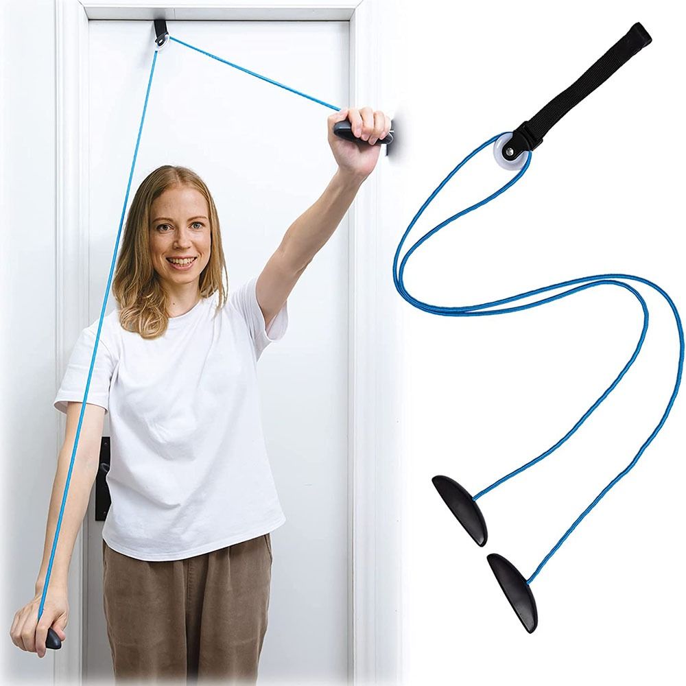 Polea de hombro sobre la puerta, sistema de fisioterapia, polea de ejercicio para terapia física, alivia el dolor de hombro
