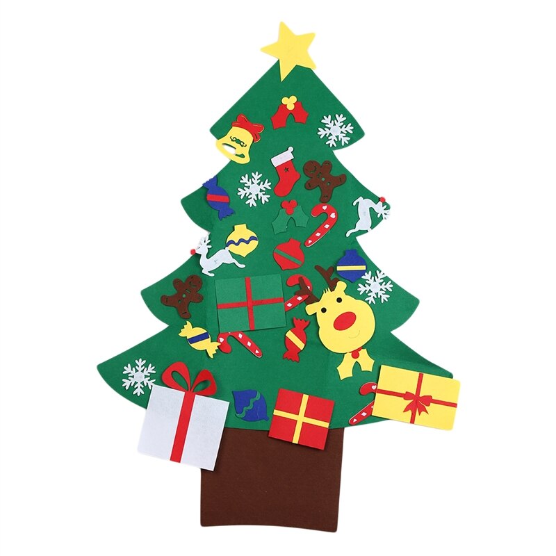 Kinderen Non-woven Ambachtelijke Speelgoed Kids Diy Vilt Kerstboom Met Ornament Kinderen Arts Ambachten Diy Speelgoed Xmas Voor Kids
