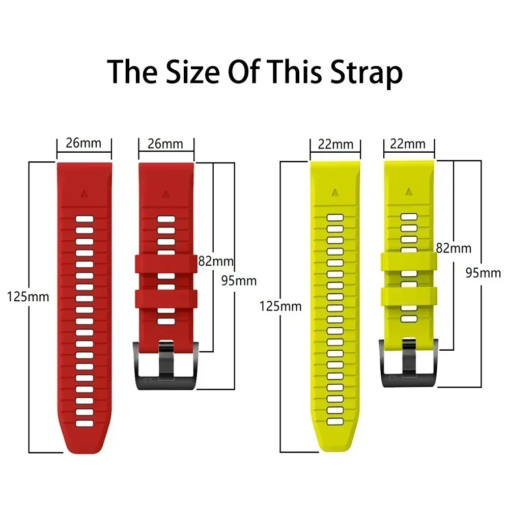 26mm 22mm para Garmin Fenix 7X 7 Pro 6 6X Pro 5X 5 Plus correa de reloj Solar de zafiro pulsera de silicona de liberación rápida