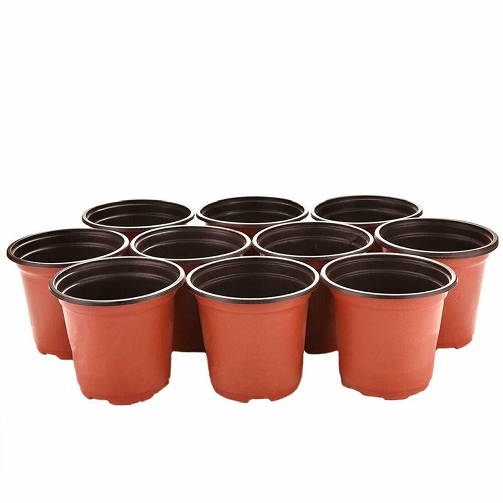 100 Stuks Plant Bloempotten Plastic Beginnen Twee-Tone Universele Zachte Bloemen Kwekerij Zaden Opslag Pot Container Tuin Decoratie