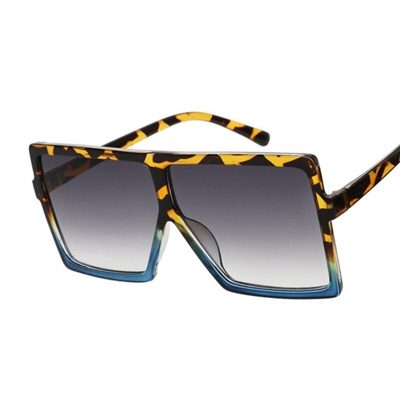 Vintage store firkantede solbriller dame/herre briller oversize solbriller kvindeligt kendt mærke sorte briller gafas de sol