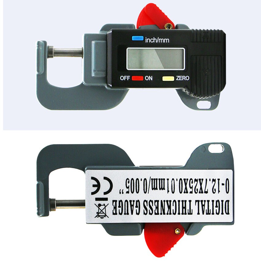 Precision Digital Lateral Thickness Gauge Measuring Range 0-12.7mm Cloth Paper Film Hardware Thickness Measuring Instrument