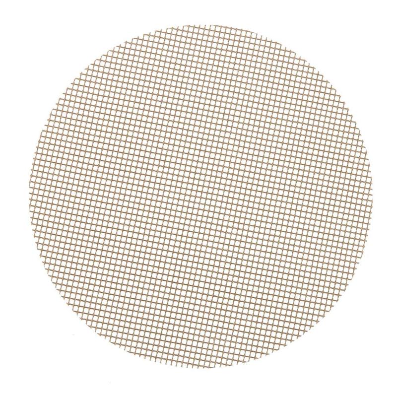 Rund bbq mesh grillmatta värmebeständig non-stick rostning matlagningsdyna hem återanvändbar grillplåt ptfe belagd bbq liner