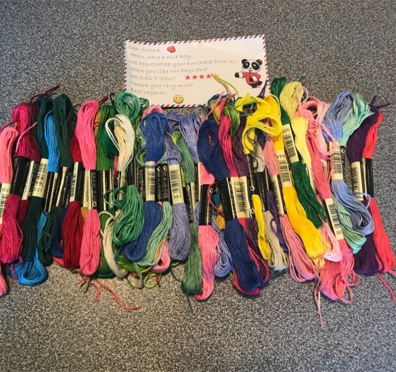 25 pcs Random Color embroidery Thread DIY Silk Line Branch Threads Similar Thread Floss Skein Cross Stitch Thread