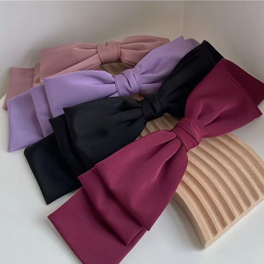 1 Uds. Pinza para el pelo de satén con lazo grande, lazos para el pelo multicapa para niña y mujer, pinzas de coreana, pasador para el pelo