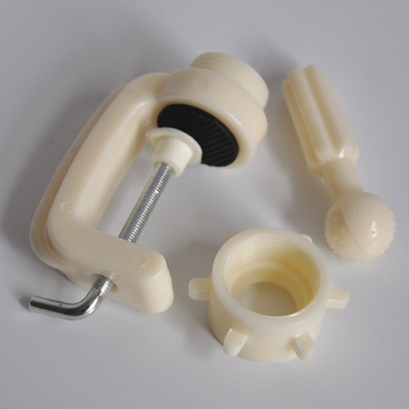 Beige Adjustable Model Mannequin Wig Stand Training Head Stand Holder Head Clamp Salon Styling Hair Tool