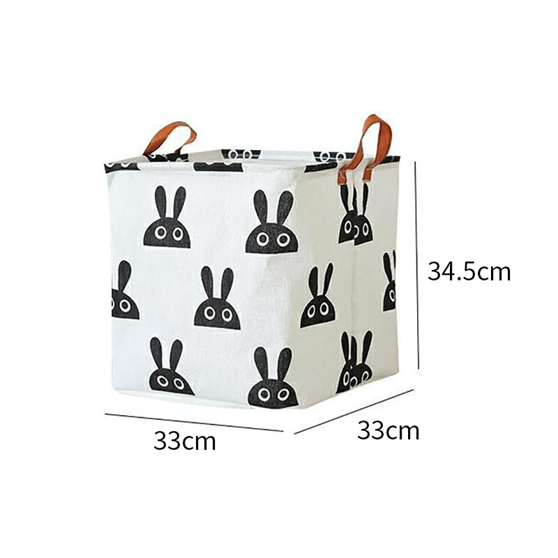 Linen Laundry Basket Square Dirty Clothes Toys Folding Organizer Bucket Anti-dust Big Storage Barrel Hamper Storage Home