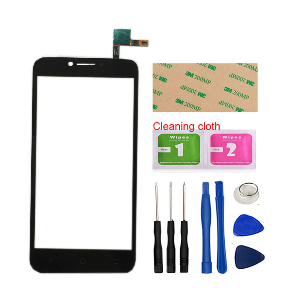 Mobile Touch Screen For Alcatel Tetra U50a Att 5041C TouchScreen Digitizer Panel Sensor Tools 3M Glue Wipes Touch: Black With Tools