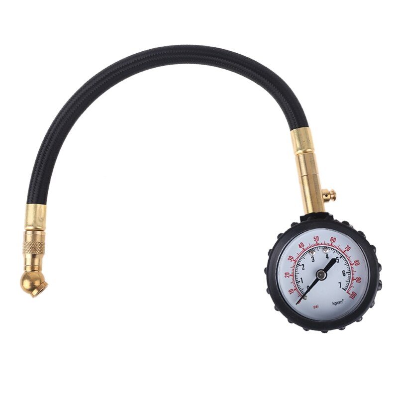 Integrated Tire Pressure Gauge Heavy Duty Tire Inflator Easy Read Tire Pressure Measuring Instrument for Cars Motorcycle
