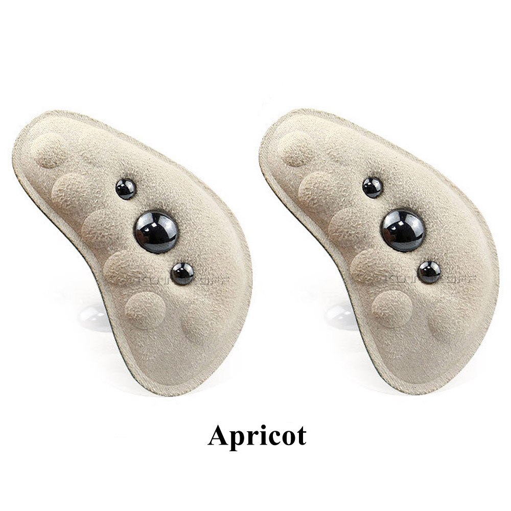 Magnetic Massage Heel Pad Orthopedic Insoles Cushion For Medial/Lateral Heel Wedge Insoles for Foot Alignment Soft Magnet Insole: Beige