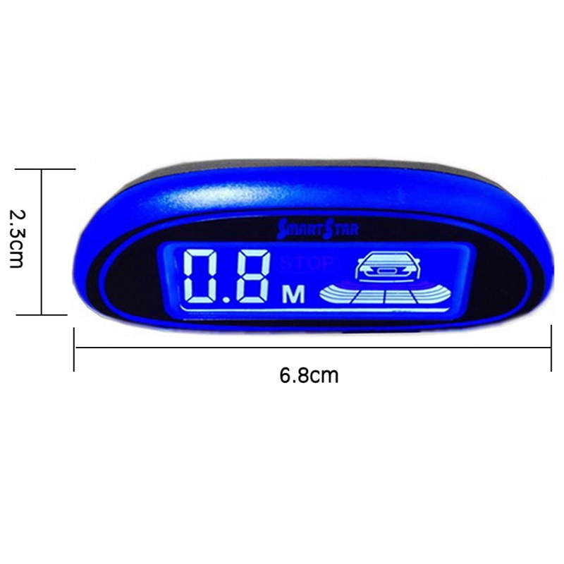 Auto Parktronic LED parking sensor with 4 sensors for parking reversing two language voice switchable detection system