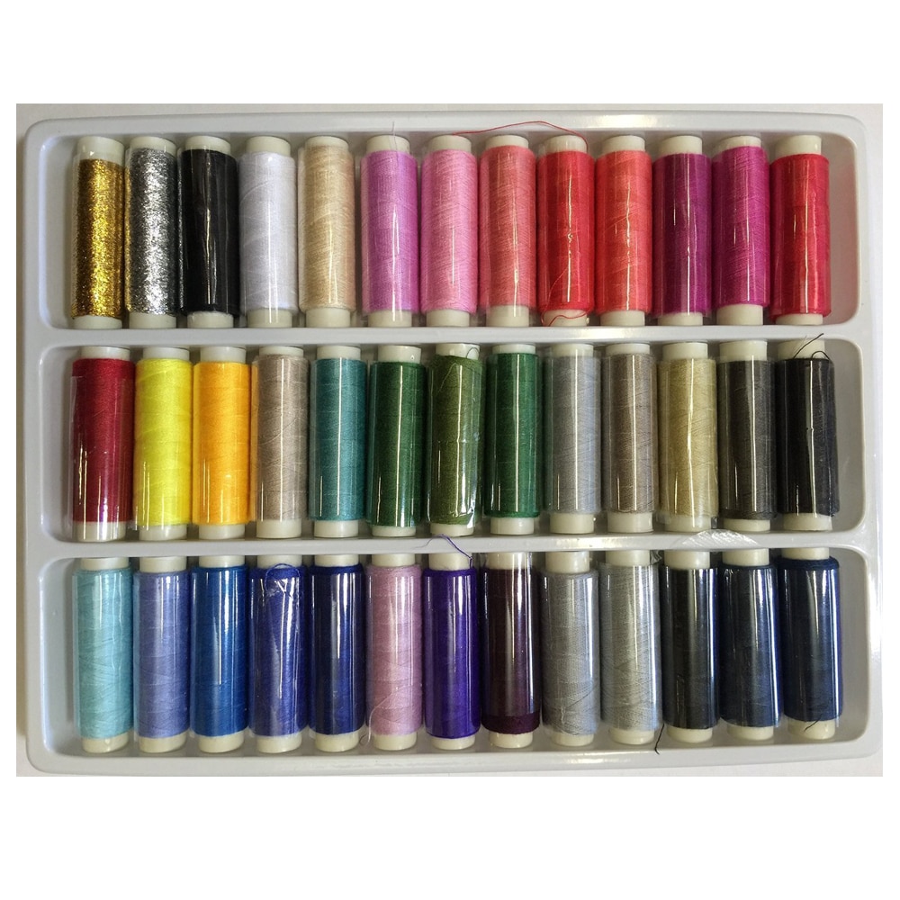 39 Color Polyester Sewing Thread Spool Set 200 Yards/per unit Premium Embroidery Thread for Home Sewing Machine Hand Stitching
