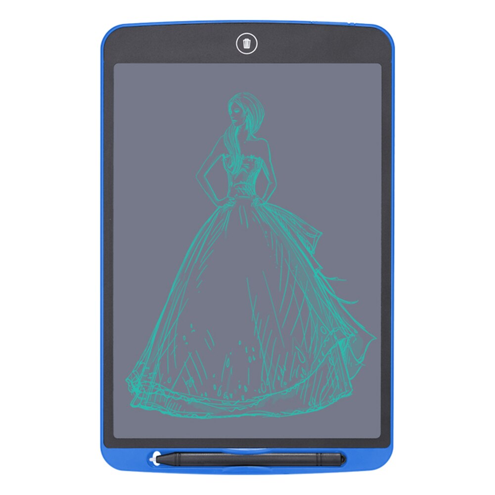 8.5/10/12 inch Handwriting Pad Digital Electronic Tablet Board Ultra-thin LCD Writing Tablet Electronic Message Graphics Board: Blue 12inch