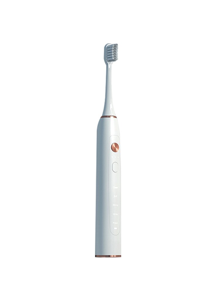 Draadloos Opladen Toothbrush4 Borstelkop + Shop Akoestische Intelligente Elektrische Tandenborstel Draadloos Opladen Mobiele Tandenborstel: WHITE