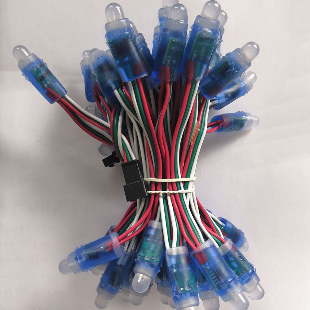 5v 50pcs12mm Full Color LED Pixel WS2811 Light Module IP65 waterproof RGB Color 2811 IC Digital LED Christmas Light