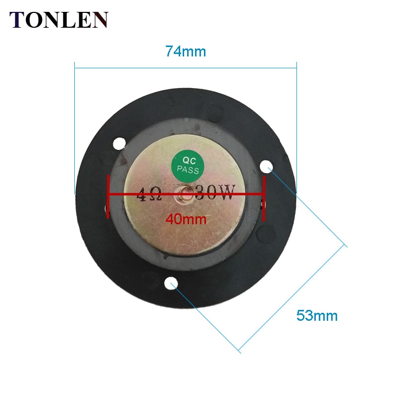 2pcs Tweeter HIFI Speaker 3 inch Speakers Unit DIY Bluetooth 4 ohm 30 W Loudspeaker Super Althorn Car 74mm Tweeter Speaker