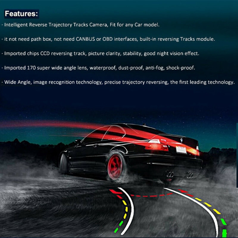 Universal Car Rear View Camera Reverse Reversing Camera Korean Screw Camera with Dynamic Trajectory