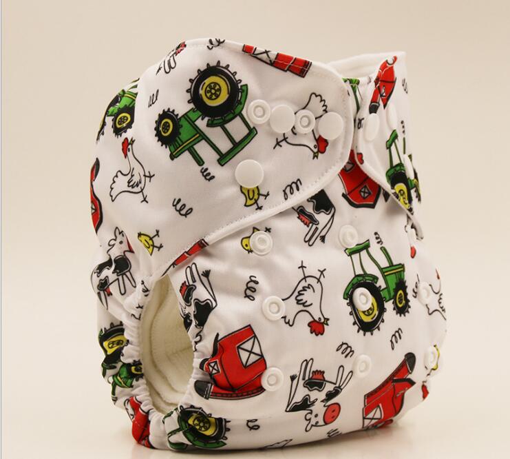 Wasbare babyluierhoes waterdicht cartoon meerdere stijlen babyluiers herbruikbare luiers maat s, m en l verstelbaar: Stijl 3