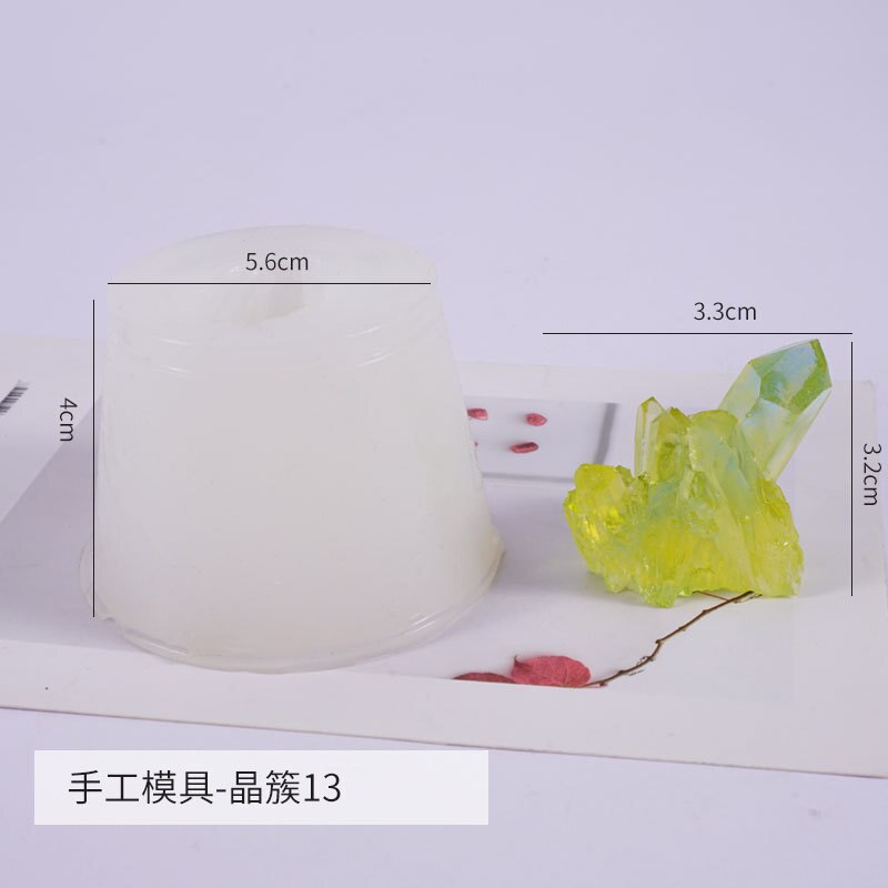 Di cristallo Frammenti Stampo In Silicone Al Quarzo Shard Della Muffa Della Resina Epossidica Rifornimenti di Arte di Cristallo Agata Cluster Cavità Dello Stampo UV Dei Monili Della Resina Della Muffa: 13