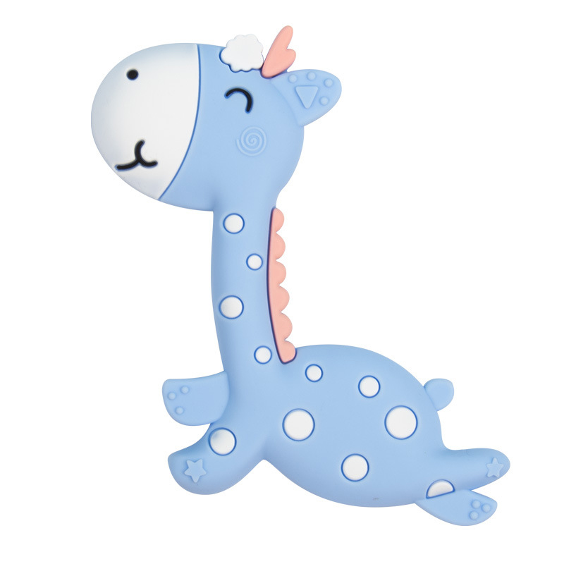 Baby BeißRing Giraffe Baby Beruhigende Beißen freundlicher Molaren Spielzeug Kleinkind Spielzeug Für Neugeborene Geburt: Blau