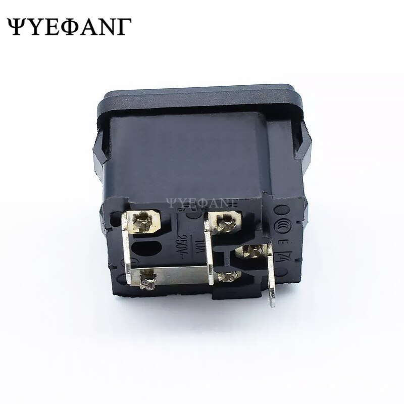 1PCS AC power socket 15A 250V ac 3 Terminal Power Socket with Fuse Holder Connector