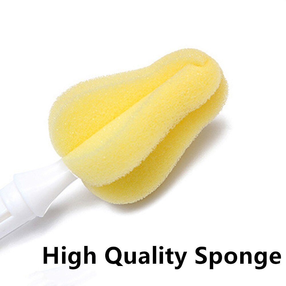 Triple Brush Set - Baby Bottle Removable Cleaner Brush, Feeding Mamadeira Nipple Brush & Straw Cleaner Limpia Biberones