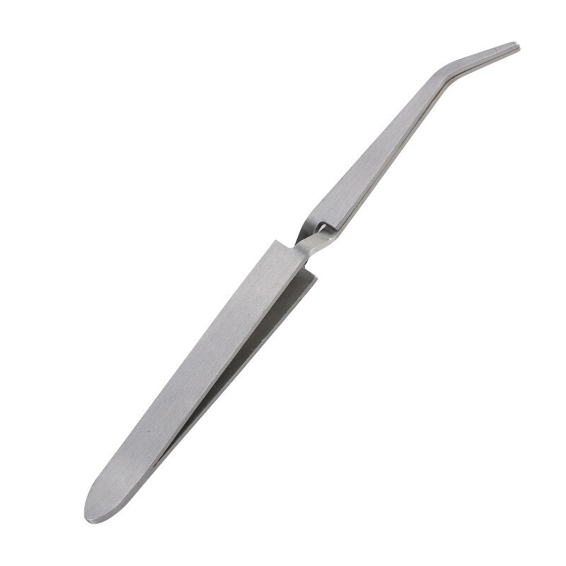 Pinzas multifunción para moldear uñas, herramienta de manicura de punta de acero inoxidable, Gel UV acrílico C, pinza curva de 14,5 cm, 1 ud.