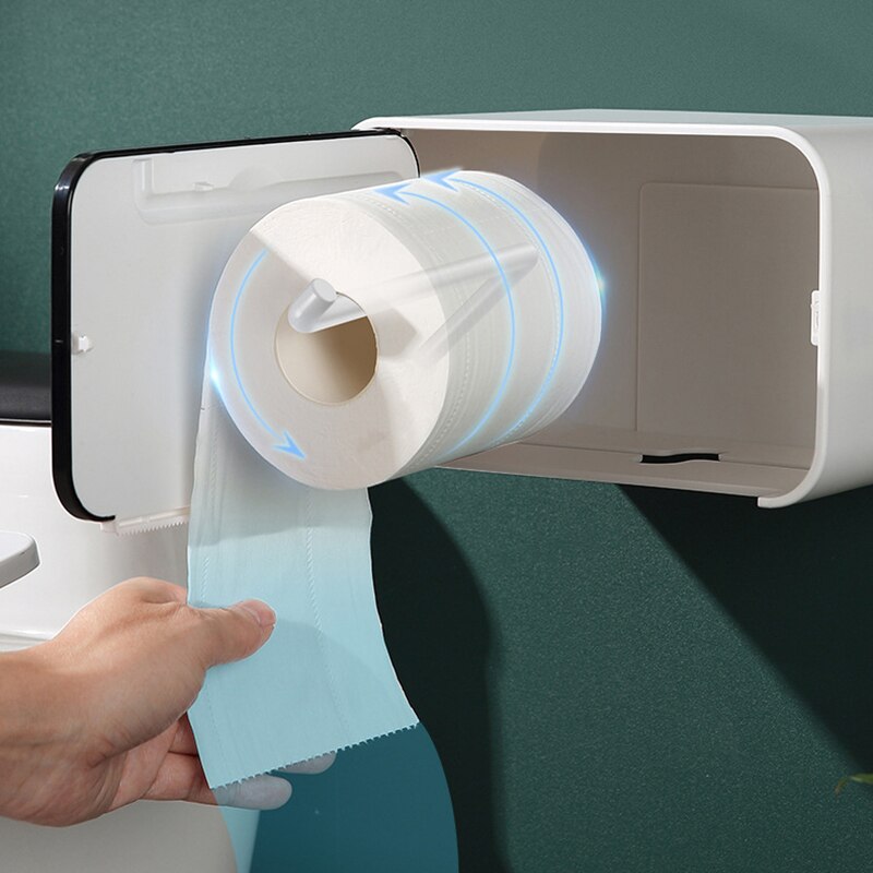 ECOCO Tissue Box Wall Mounted Paper Roll Holder Kitchen Paper Dispenser For Hotel Toilet Paper Dispenser Bathroom Accessories